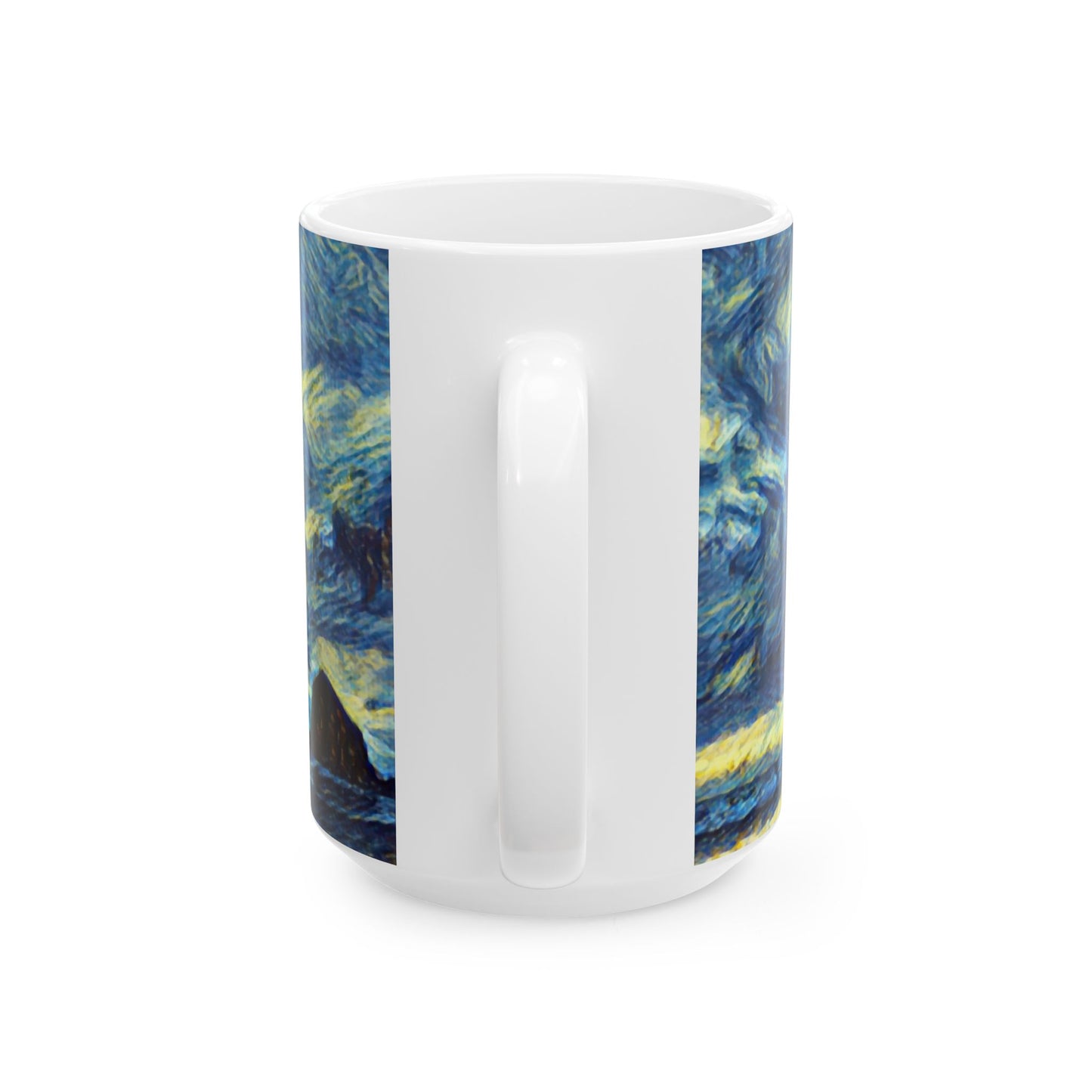 A Starry Night at Haystack Rock, Cannon Beach, Oregon Ceramic Mug