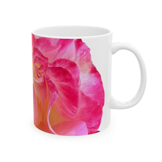 Pink Rose Ceramic Mug Gift Present Flower Nature Floral Beautiful