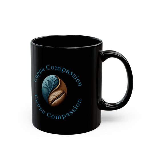 Cuppa Compassion Swag Black Mug