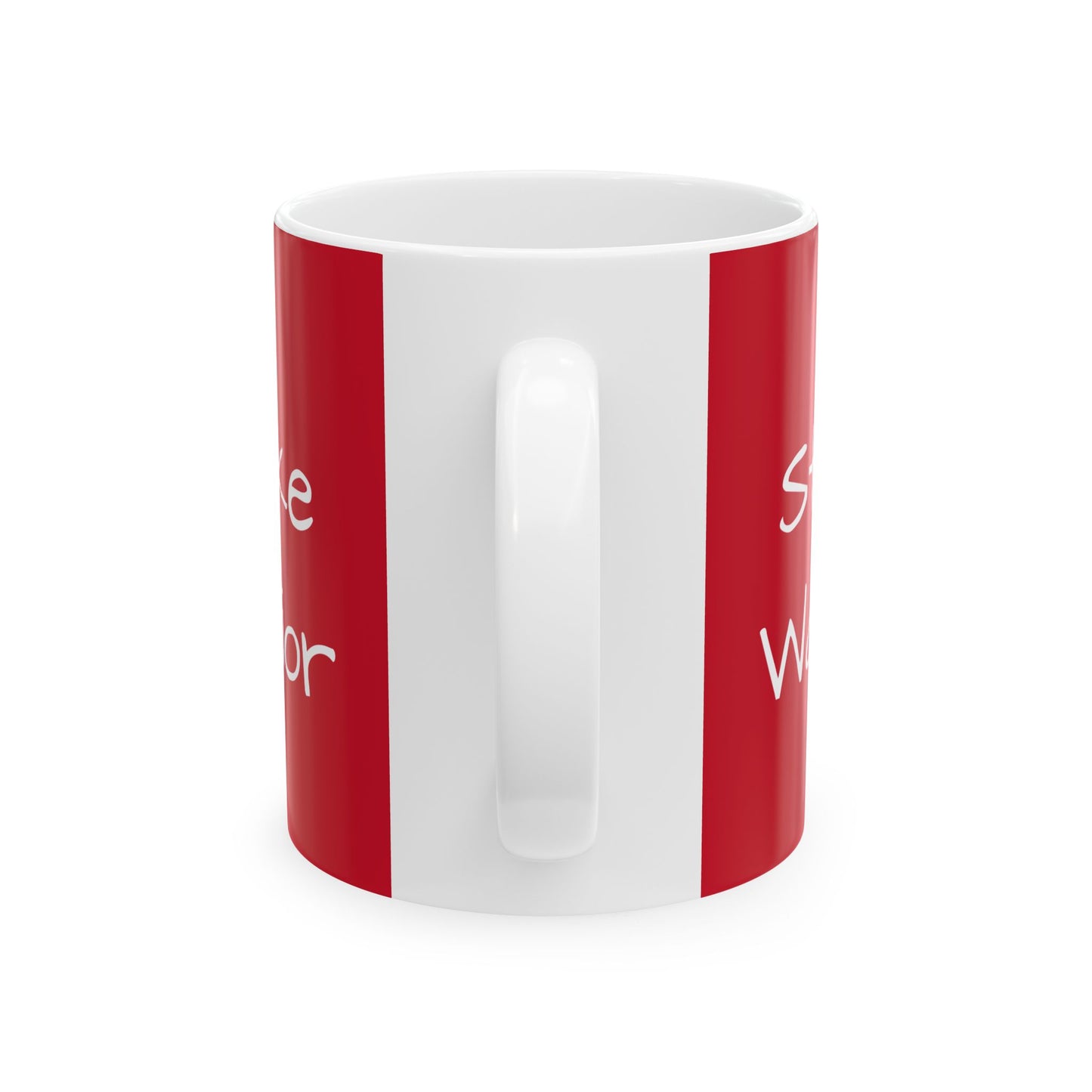 Stroke Warrior Ceramic Mug Stroke Awareness Coffee Mug, Stroke Fighter Gift, Heart Disease Red Ribbon