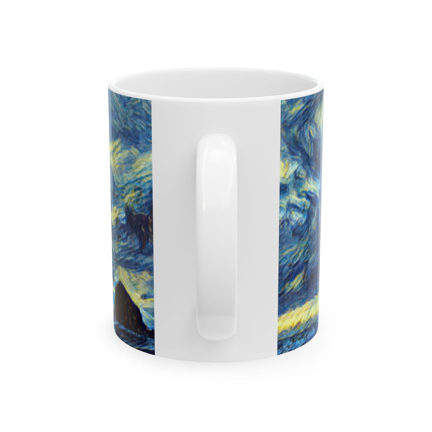 A Starry Night at Haystack Rock, Cannon Beach, Oregon Ceramic Mug