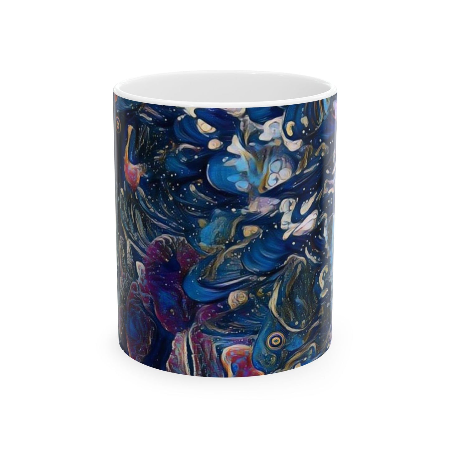 Starfish and Mussels at Silver Point, Cannon Beach, Oregon Ceramic Mug Summer Gift Ocean Sea Present