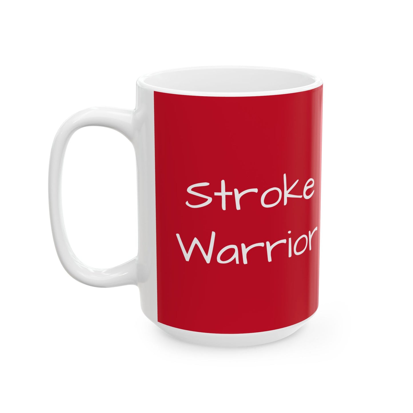 Stroke Warrior Ceramic Mug Stroke Awareness Coffee Mug, Stroke Fighter Gift, Heart Disease Red Ribbon