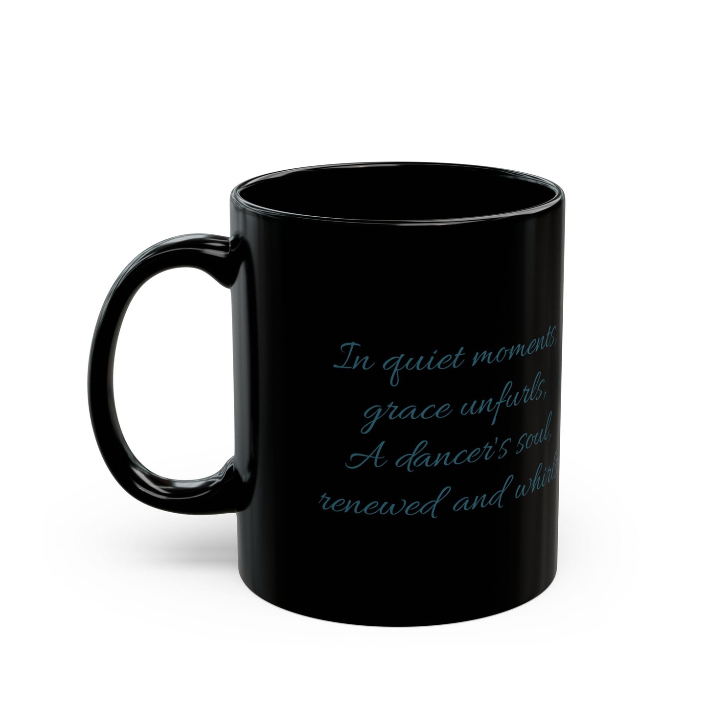 Graceful Ballerina Enjoying a Quiet Moment Black Mug