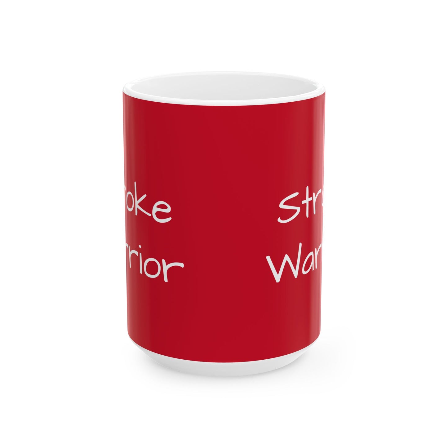 Stroke Warrior Ceramic Mug Stroke Awareness Coffee Mug, Stroke Fighter Gift, Heart Disease Red Ribbon