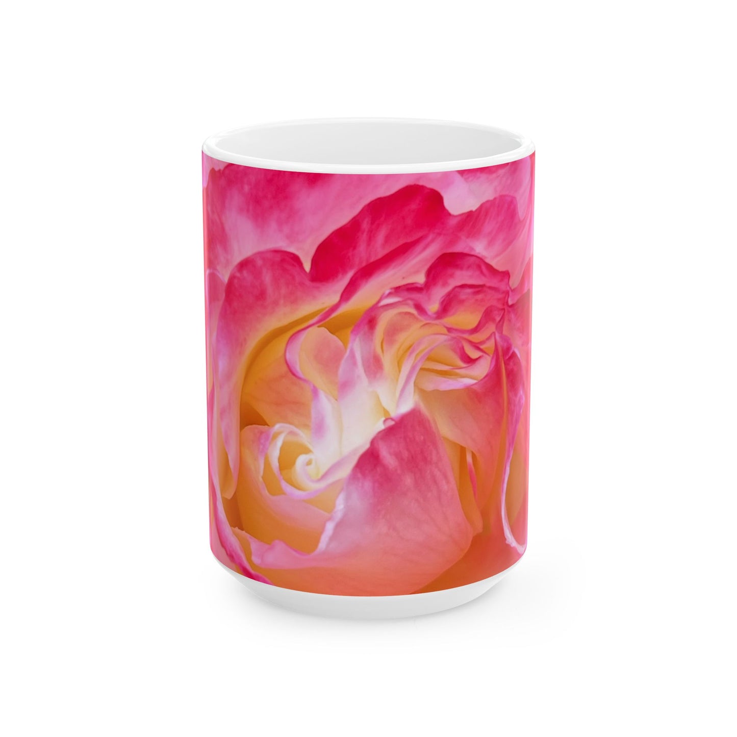 Pink Rose Ceramic Mug Gift Present Flower Nature Floral Beautiful