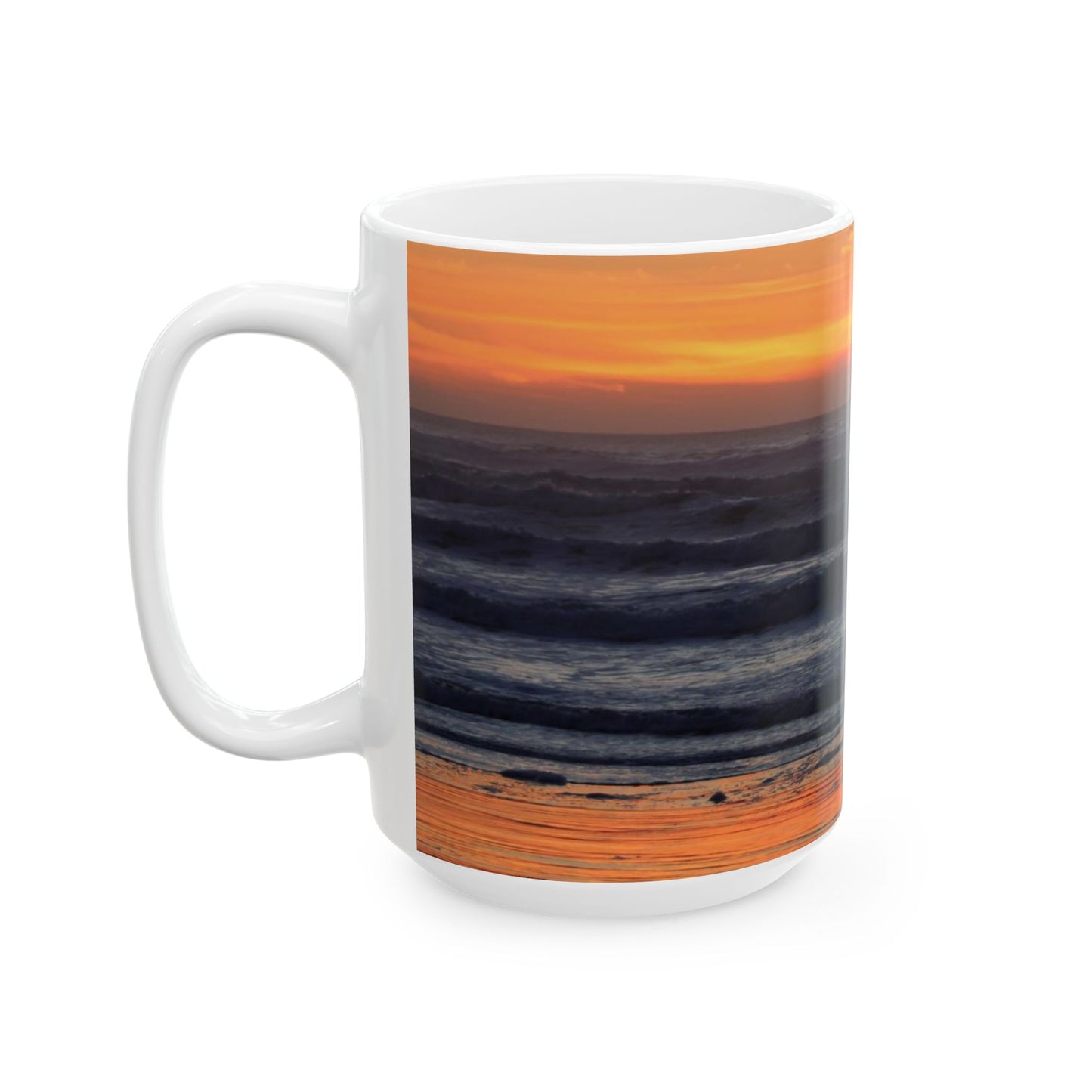 Magical Cannon Beach Sunset Ceramic Mug Gift Oregon Haystack Rock