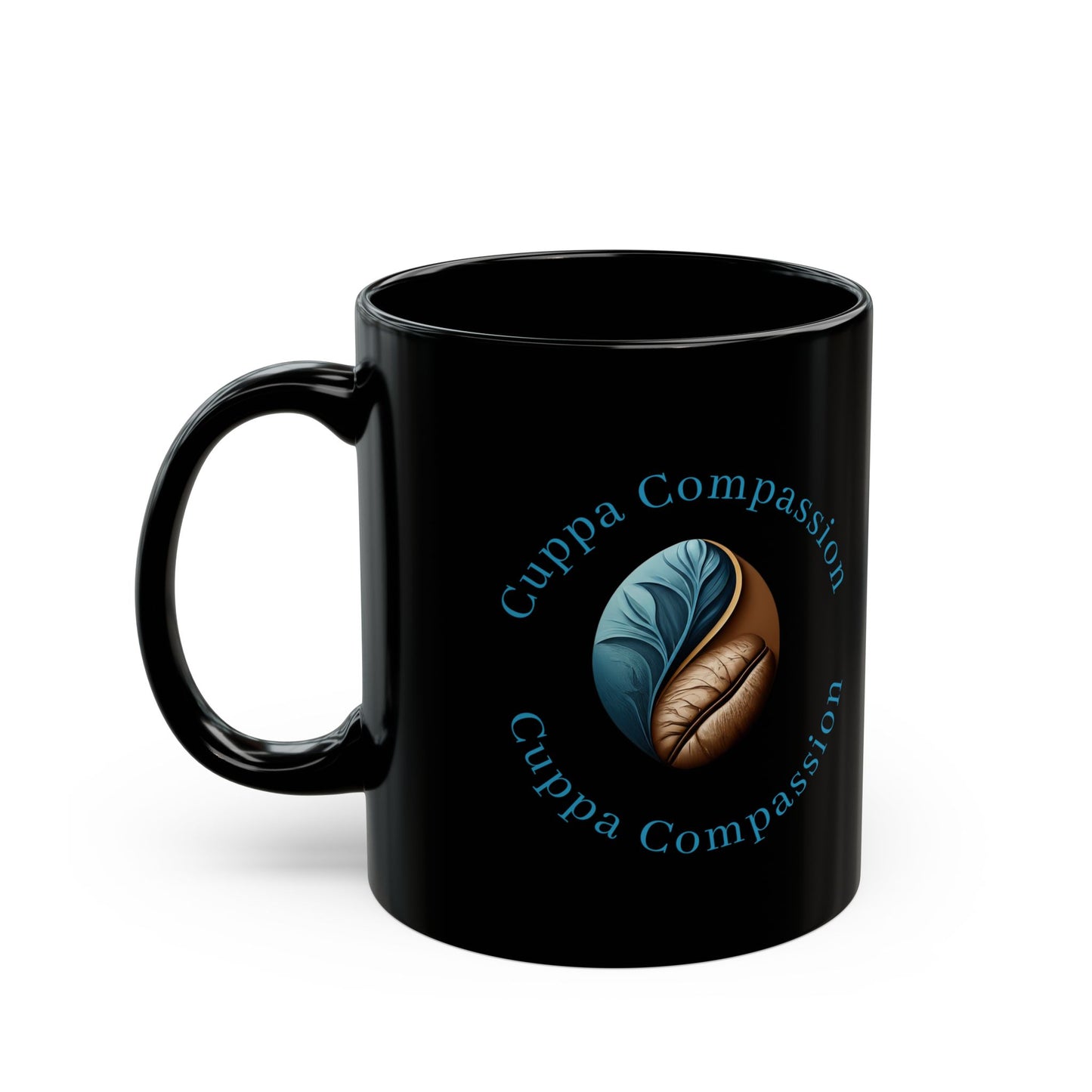 Cuppa Compassion Swag Black Mug