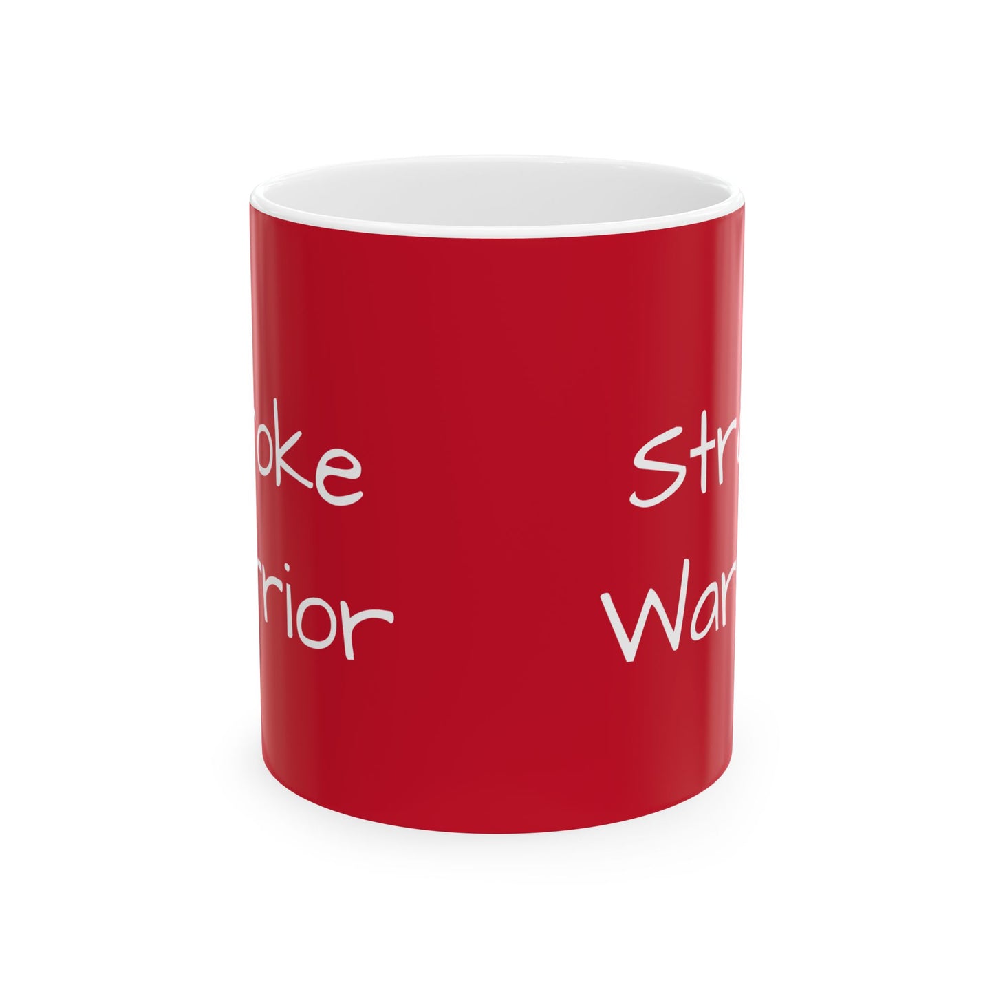 Stroke Warrior Ceramic Mug Stroke Awareness Coffee Mug, Stroke Fighter Gift, Heart Disease Red Ribbon