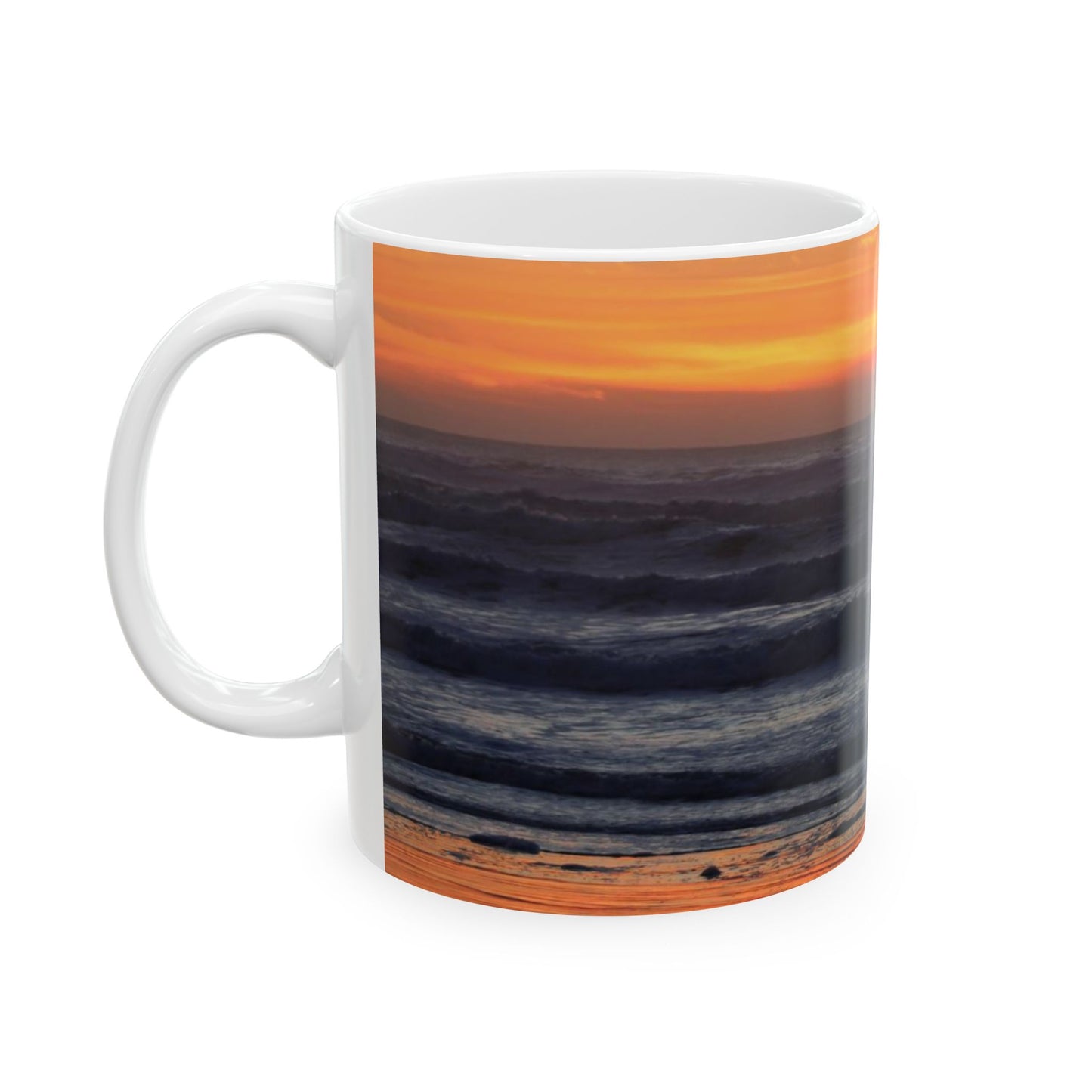 Magical Cannon Beach Sunset Ceramic Mug Gift Oregon Haystack Rock