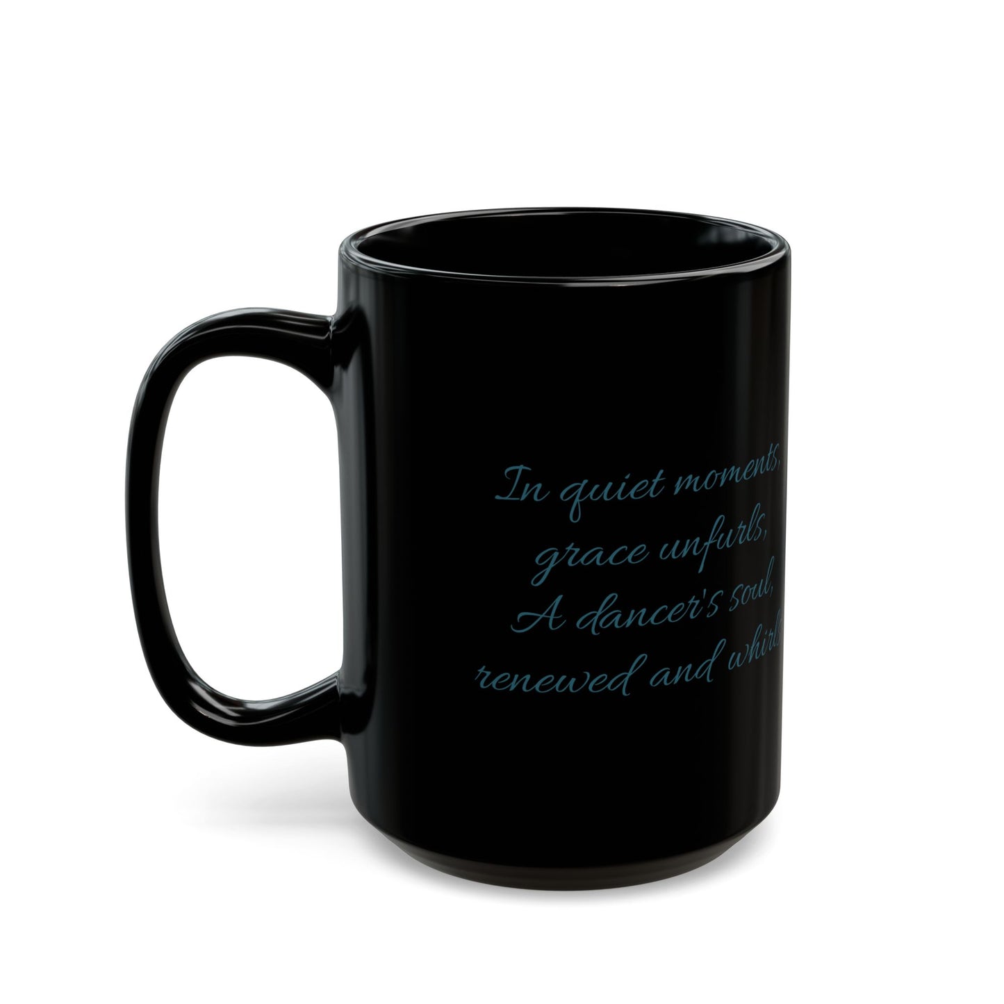 Graceful Ballerina Enjoying a Quiet Moment Black Mug