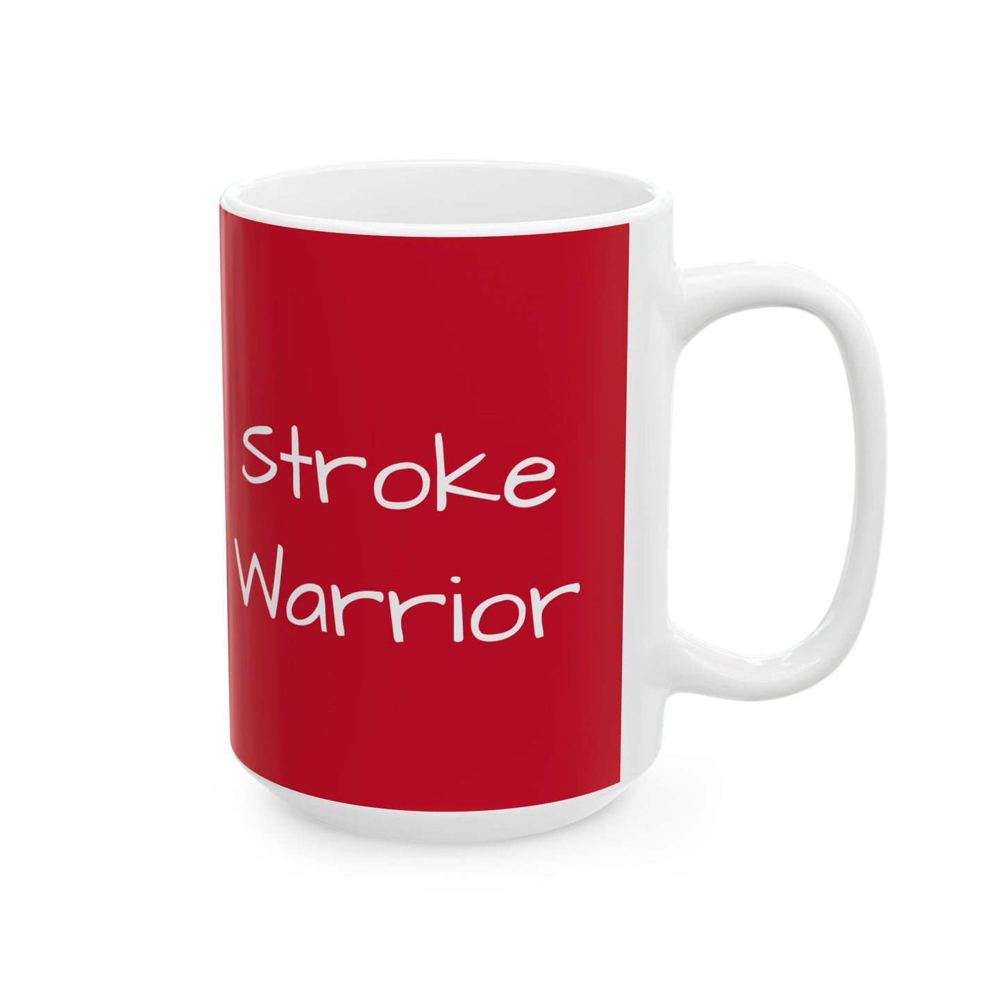 Stroke Warrior Ceramic Mug Stroke Awareness Coffee Mug, Stroke Fighter Gift, Heart Disease Red Ribbon