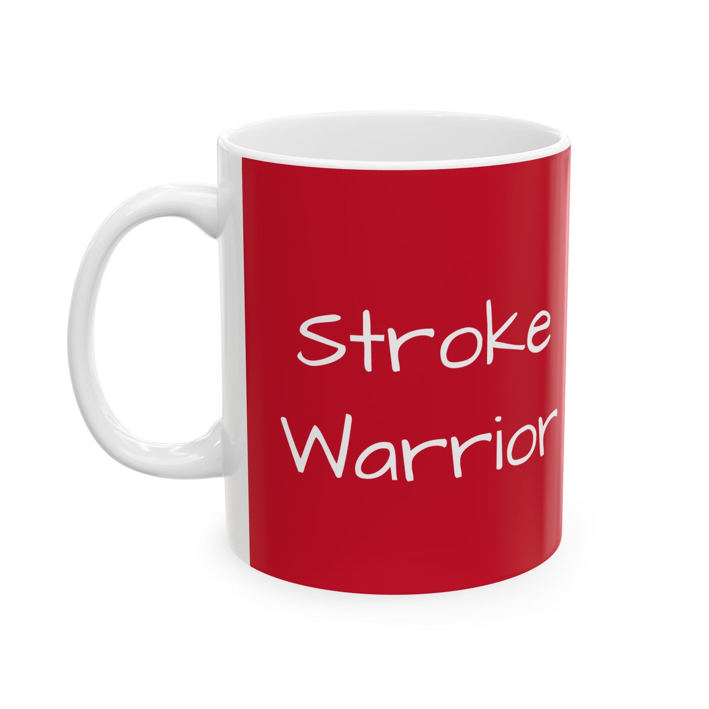 Stroke Warrior Ceramic Mug Stroke Awareness Coffee Mug, Stroke Fighter Gift, Heart Disease Red Ribbon